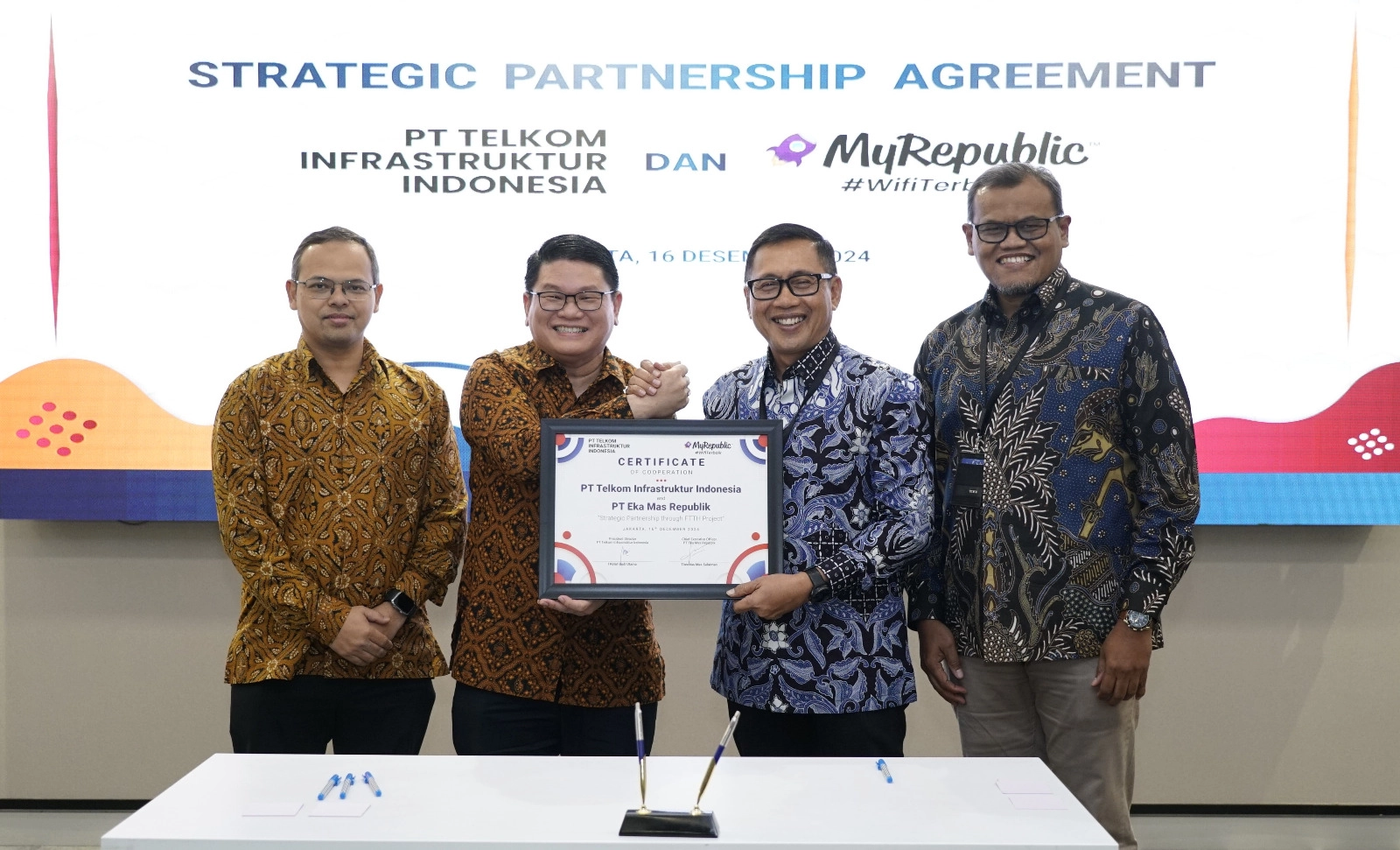 PT Telkom Infrastruktur Indonesia dan MyRepublic Jalin Kerja Sama Strategis Hadirkan Akses Internet Berkualitas di Indonesia 